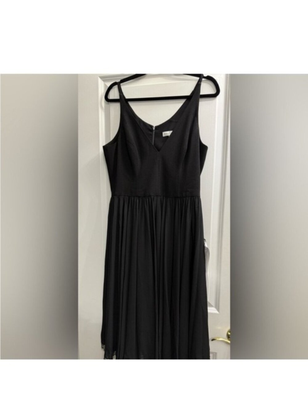 Classic Black Mini Dress with V-Neck